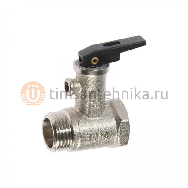Предохранительный клапан для бойлера с ручкой сброса TIM - 3/4 — 7бар BL5813