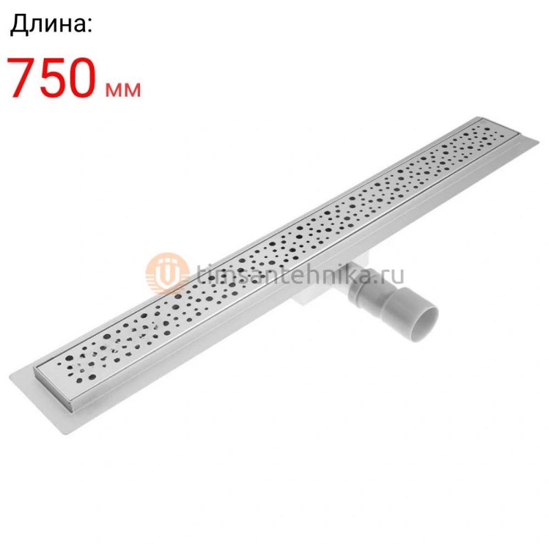 Душевой лоток TIM с горизонтальным выпуском (сухой + гидрозатвор) 750 мм BAD417502
