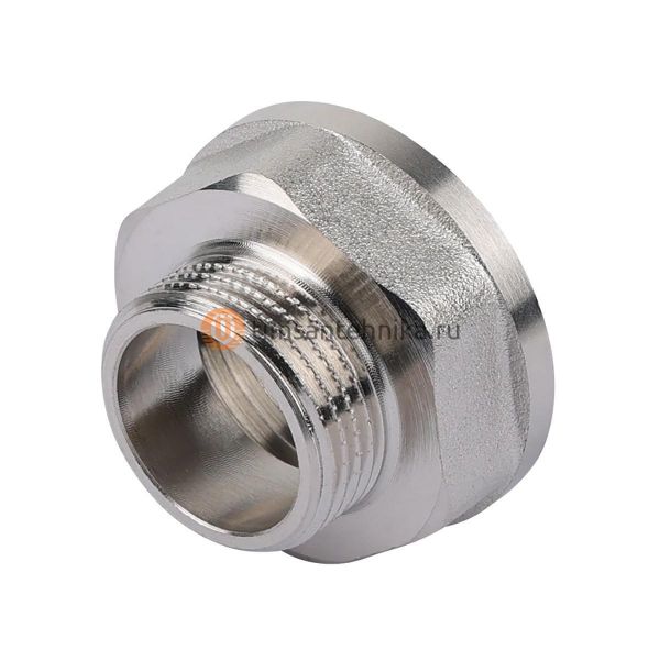 Переходник латунный Никелированный TIM 1 1/2-1/2" гайка/штуцер SFM062N