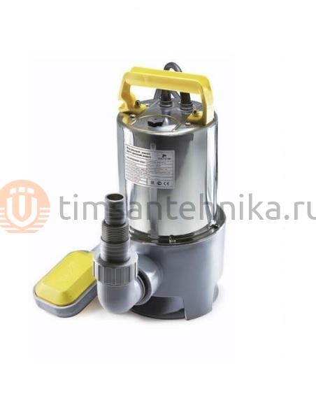 Фекальный насос Tim 550 Вт, Напор 7м, частицы до 35 мм, корпус нерж сталь/пластик AM-WPD550SP-05GT