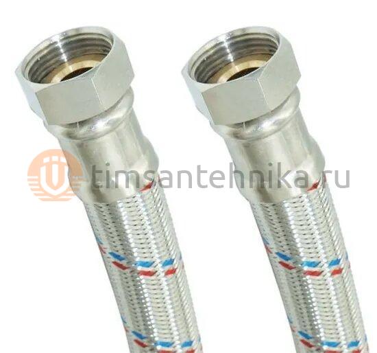 Гибкая подводка для воды TIM ГИГАНТ в оплетке 3/4  100 см  гайка/гайка C36-10