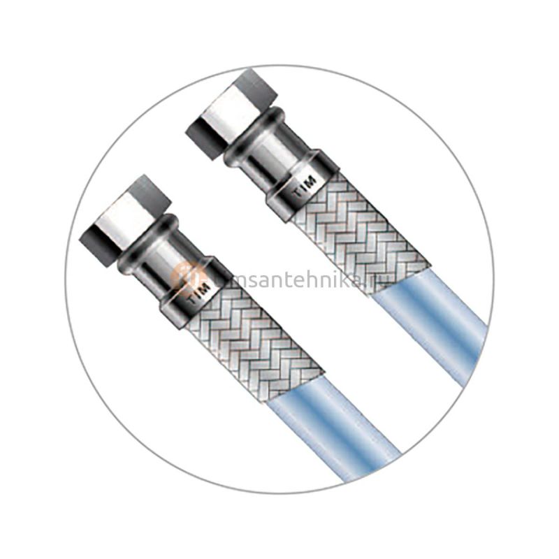 Гибкая подводка TIM из сшитого полиэтилена PEX-B -  1/2  120 см  гайка/гайка C-PE26-12