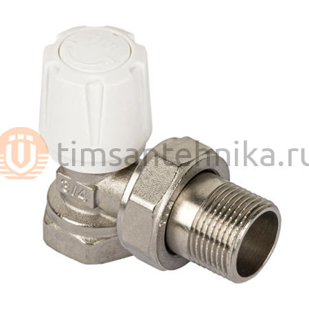Ручной угловой радиаторный вентиль TIM - ZEISSLER - 3/4 гайка/штуцер RS501.03