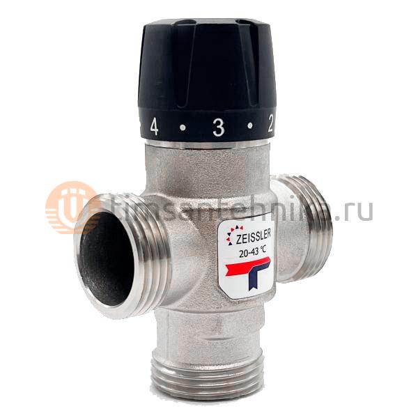 Термостатический смесительный клапан Zeissler 1 НР 20-43°С KVs 2.5 ZSm.412.254306
