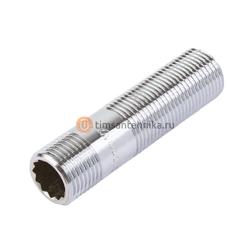 Сгон Хромированный TIM 1/2 - 60мм штуцер/штуцер A-SM022-60