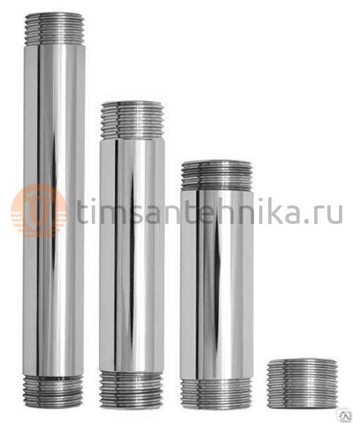 Ниппель Хромированный удлинительный TIM 1/2 - 70мм штуцер/штуцер SM022-70