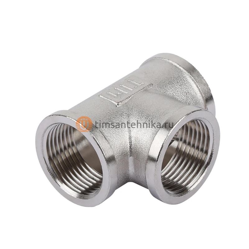 Тройник переходной Никелированный TIM 1 1/4-3/4"-1 1/4" гайка/гайка/гайка TF535N