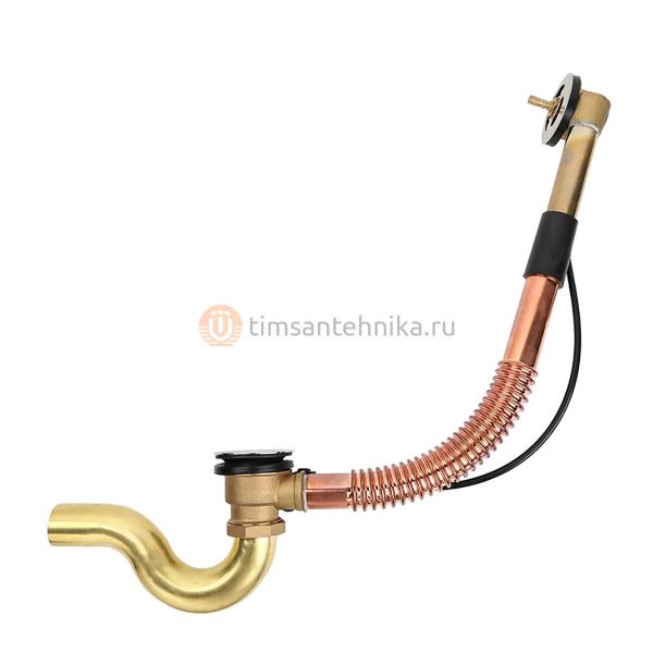 Сифон для ванны TIM - ZEISSLER латунный, полуавтоматический с фиксатором BAS0160B