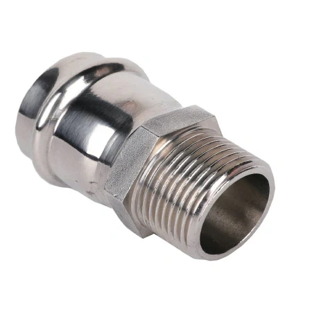Пресс-соединитель НР 15x1/2 TIM из нержавеющей стали ZTI.501.001504