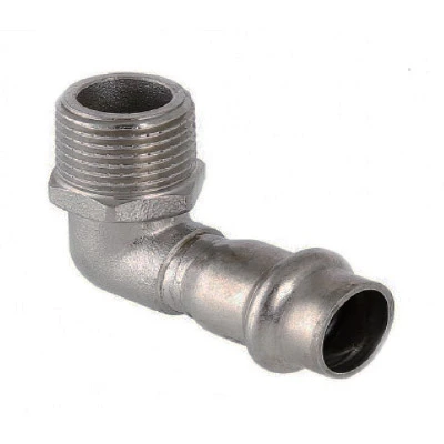 Пресс-угольник НР 22x1/2 TIM из нержавеющей стали ZTI.553.002204