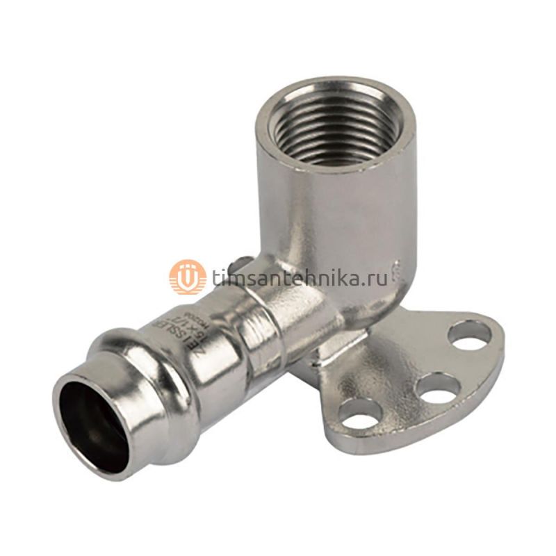 Пресс-угольник ВР с креплением 22x1/2 TIM из нержавеющей стали ZTI.554.002204