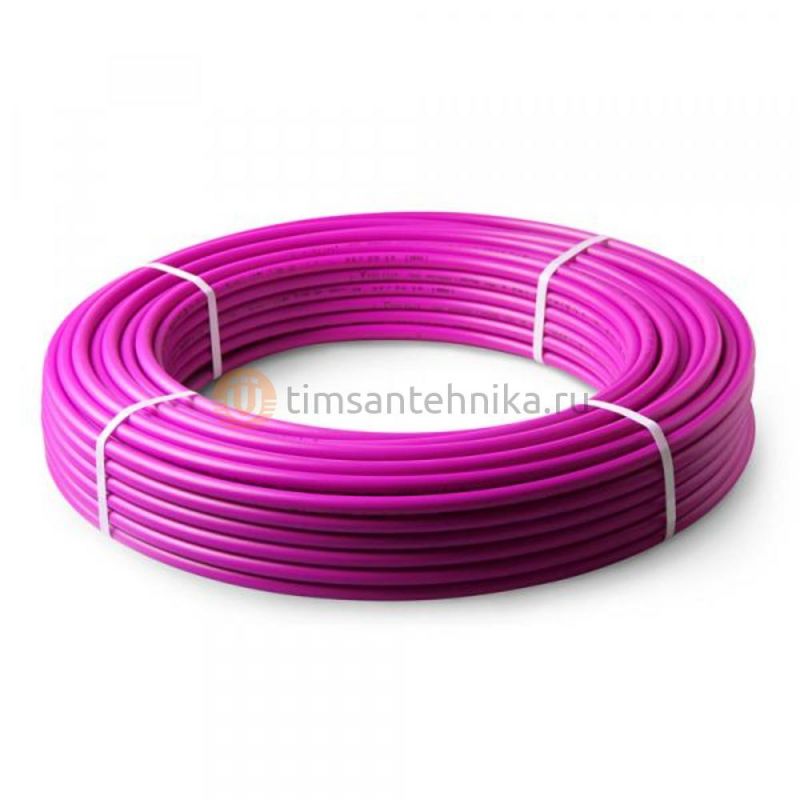 Труба из сшитого полиэтилена TIM Ф16х2.2 500м бухта розовая TPEX 1622-500 Pink