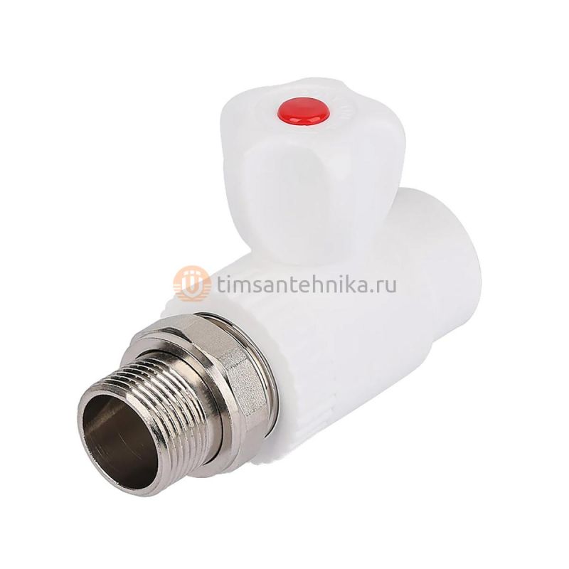 Вентиль радиаторный прямой TIM НР 25x3/4 PP-R Tpp3071.S.02503