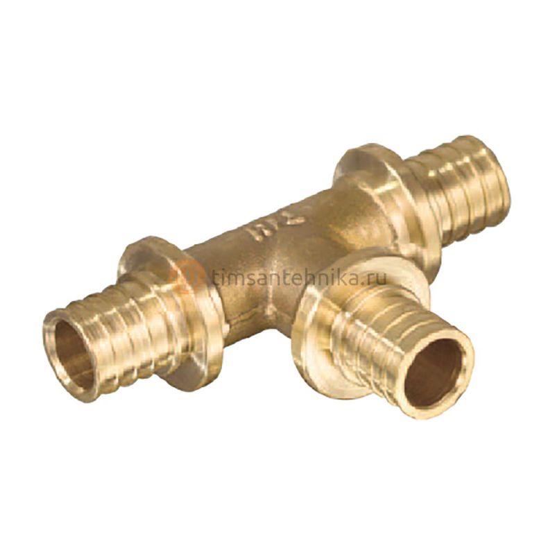 Тройник ДУ-32*(4.4)*16*(2.2)*25*(3.5) PEX под зажимную гильзу TIM H-T321625