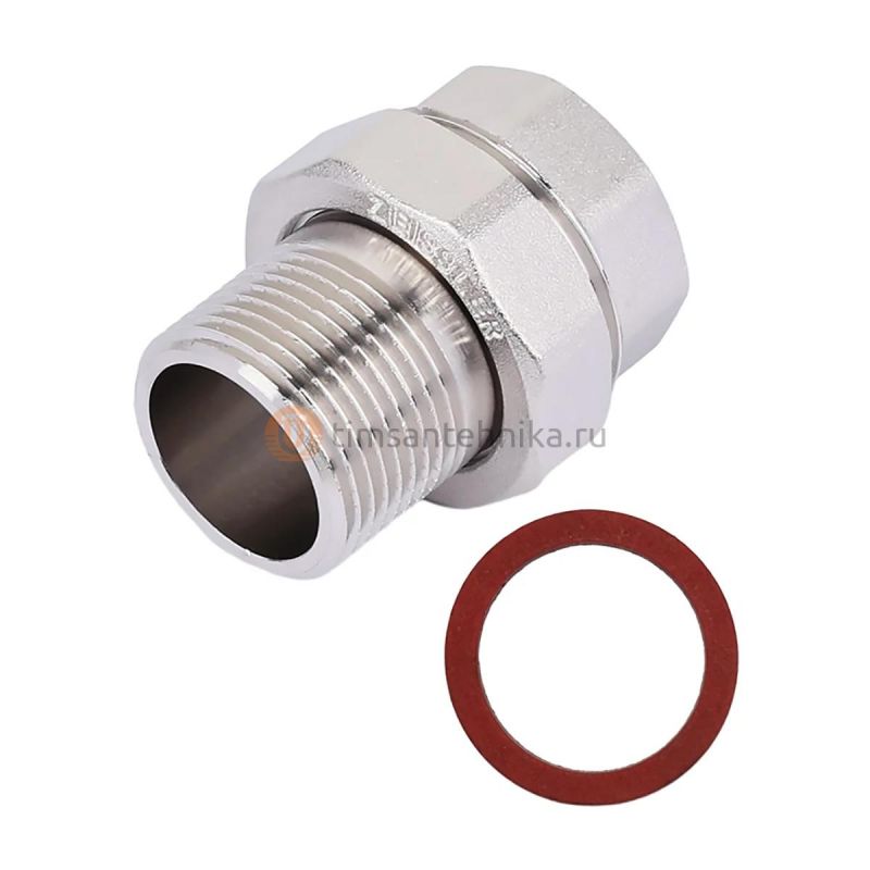 Муфта американка для прямого соединения с плоской прокладкой никелированная г/ш (ZEISSLER) ZSr.165.B.0109
