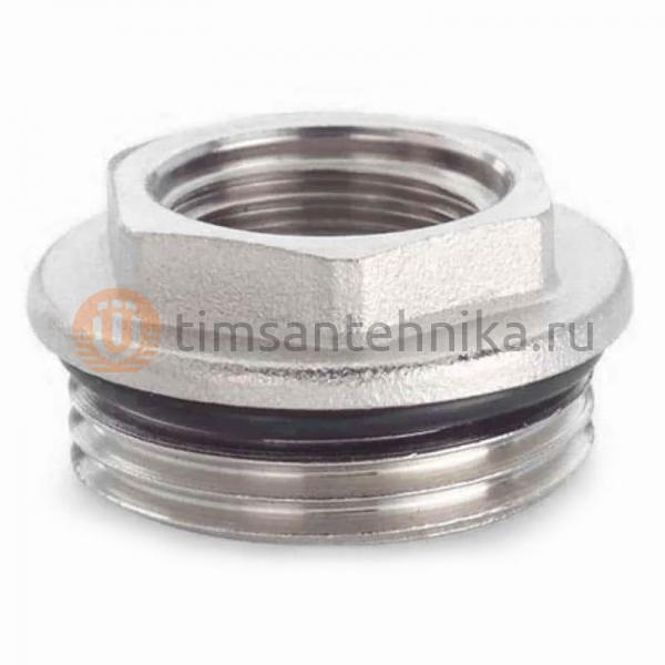 Футорка никелированная с уплотнительным кольцом TIM 1" - 1/2" штуцер/гайка M302-24