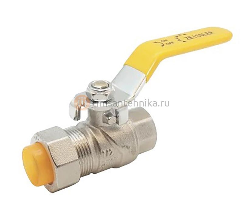 Кран шаровой труба - вн.резьба для газа (Никелированный) ZTI.682.002005N