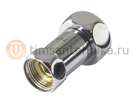 Хромированная муфта для полотенцесушителей TIM 1 - 3/4" с накидными гайками K5-SFF043