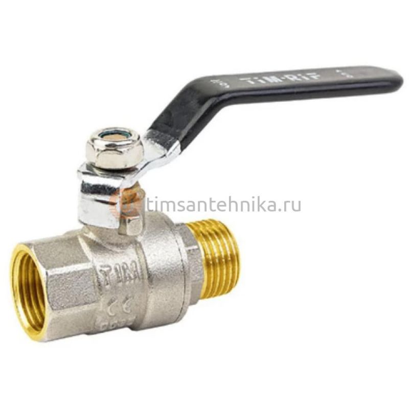 Кран шаровой TIM НВ 1 1/2, ручка рычаг DE1211X