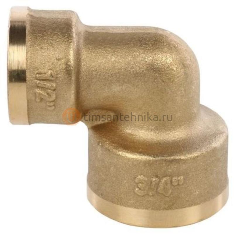 Угол латунный переходной TIM 1-3/4" гайка/гайка LF043